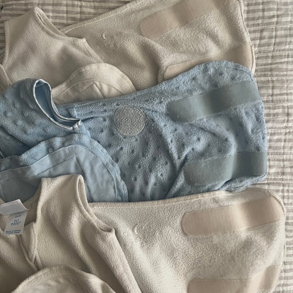 Bundle of 3 HaloFleece Halo Sleep Sacks Wearable Blankets for Swaddle Weaning - Picture 3 of 6